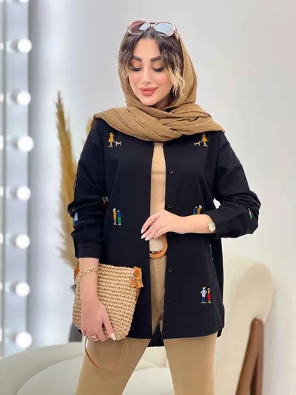 مانتو گلدوزی کارولین