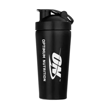 شیکر استیل ورزشی یک تیکه اوپتیموم نوتریشن مدل ON ظرفیت 0.74 لیتر