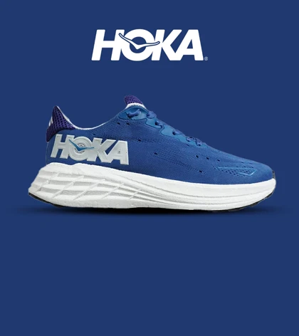 کفش کتانی آبی سفید HOKA مدل 7332