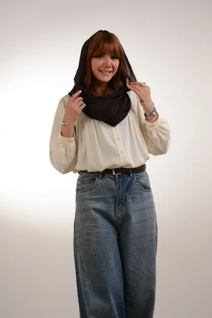 شومیز ژاکلین سینه چین ابرا