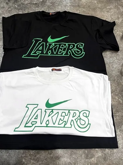 تیشرت لیکرز Lakers سایز بزرگ قواره دار نخ پنبه تا 5 ایکس لارج