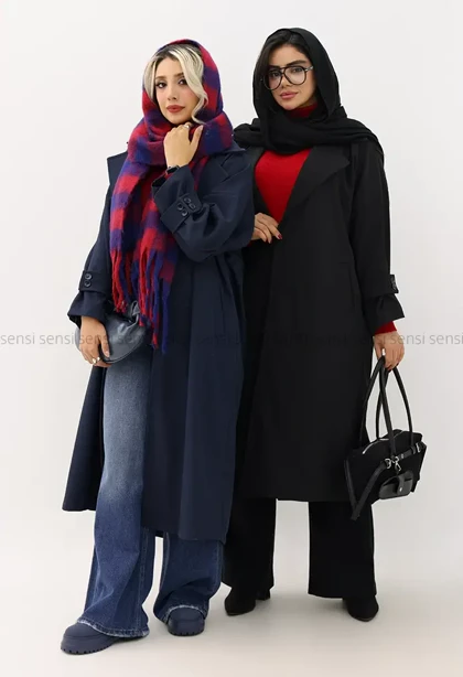 بارانی سانتانا آستر دار آستین بزرگ کد1004872