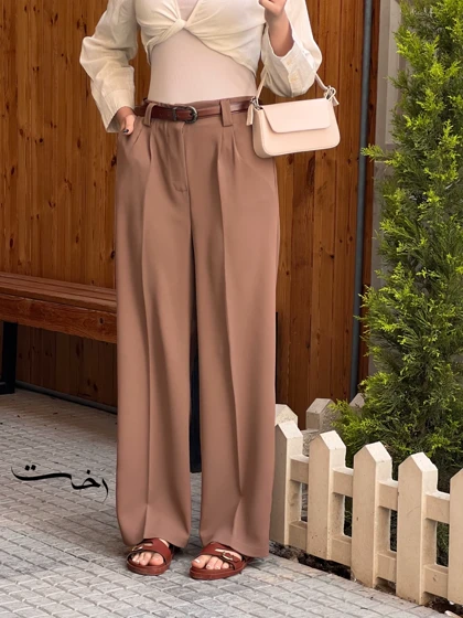 شلوار بگ پارچه ای مرگان