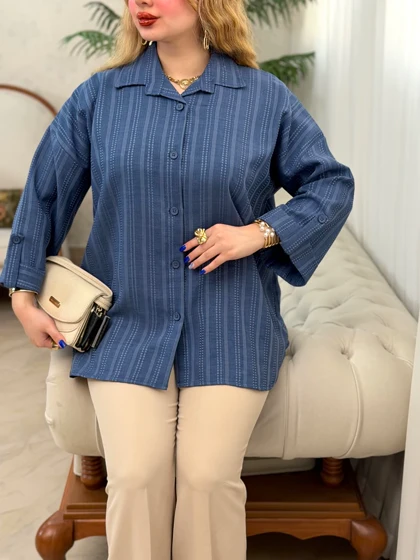 شومیز مانتویی کوک دوزی 3785