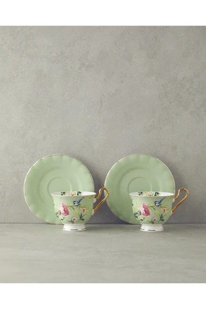 سرویس فنجان چای دو نفره English Home مدل Vanilla Bone China