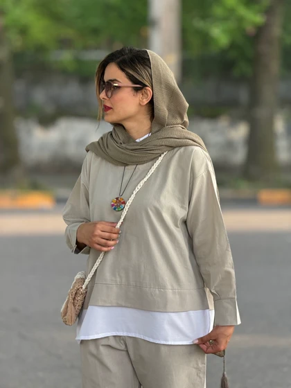 ست مانتو شلوار مام استایل 0111