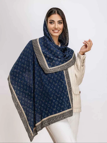 شال نخی پلیسه ریز کد 342