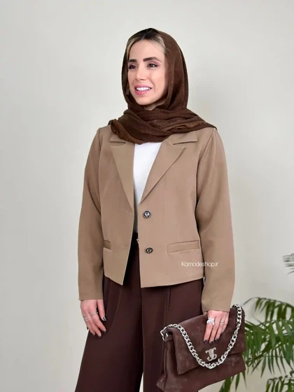 کت تک قهوه ای زنانه الیکا