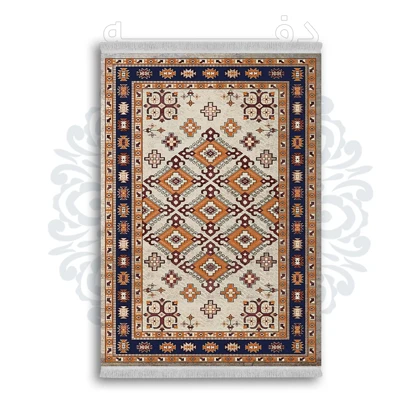 *جدید* فرشینه از جنس پارچه شانل مخمل ترک طرح فانتزی برند دفه کد 973