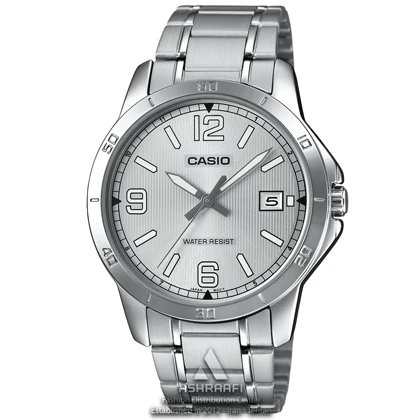 ساعت کاسیو صفحه نقره‌ای Casio MTP-V004D-7B2