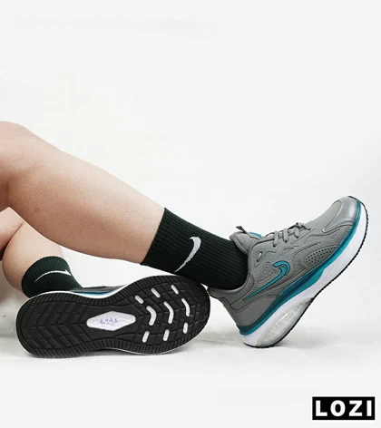 کفش کتانی مردانه طوسی سفید آبی Nike air max pluse