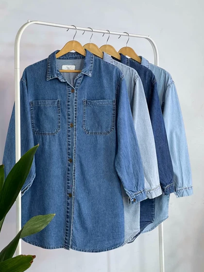 مانتو جین کاغذی نگار