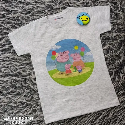 تیشرت انیمیشن Peppa Pigs کد T - 55014