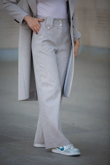 شلوار فوتر نیم بگ دو دکمه