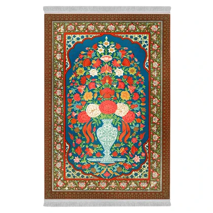 فرشینه از جنس پارچه هازان مخمل ترک طرح سنتی و مدرن برند دفه کد DAMG607