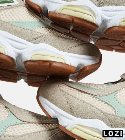 کفش کتانی مردانه و زنانه کرم گلبهی سبز NEW BALANCE 9060 مدل 7285