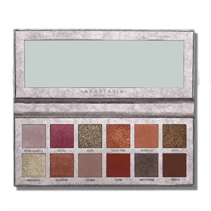 پالت سایه چشم پودری 12 رنگ آناستازیا مدل Rose Metals