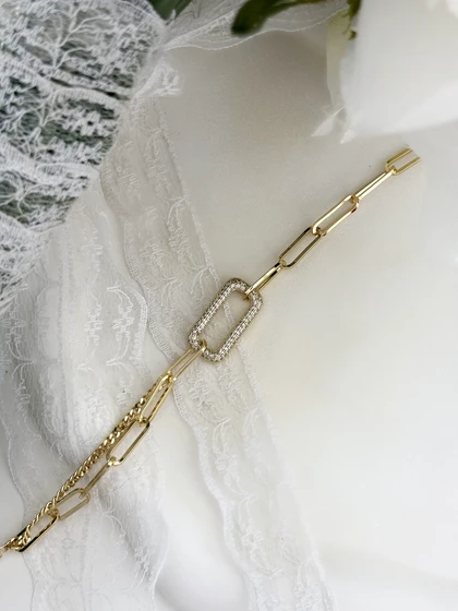 دستبند زنجیری طلایی تیفانی 963