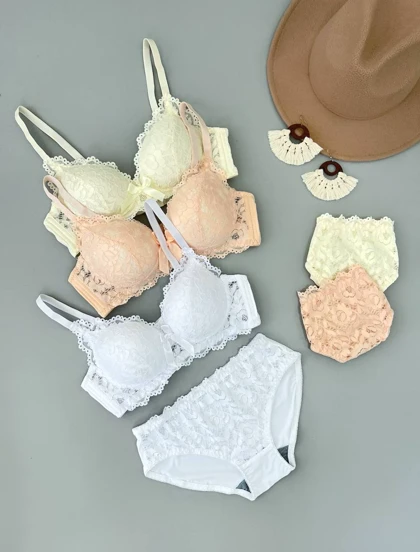 ست سوتین و شورت دانتل کد 3917