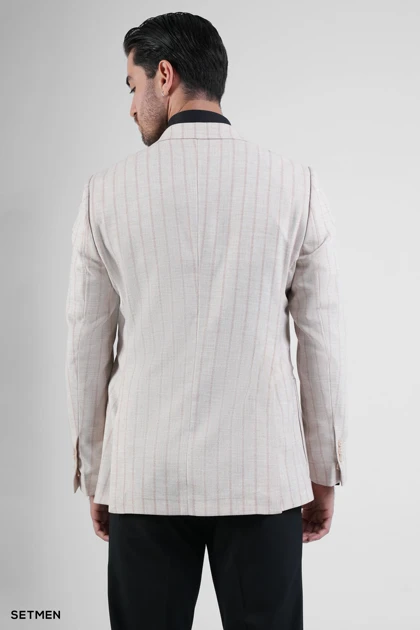 کت مردانه نیم آستر شش دکمه دیپلمات