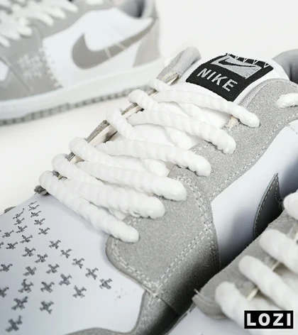 کفش کتانی مردانه و زنانه طوسی سفید نایک NIKE jordan Vodoo