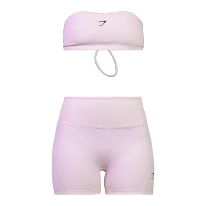 ست دکلته و کشاله بند ورزشی زنانه جیم شارک مدل 4H0898 صورتی