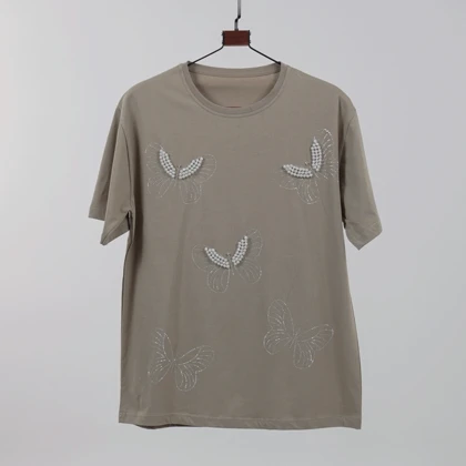 تیشرت پروانه مرواریدی