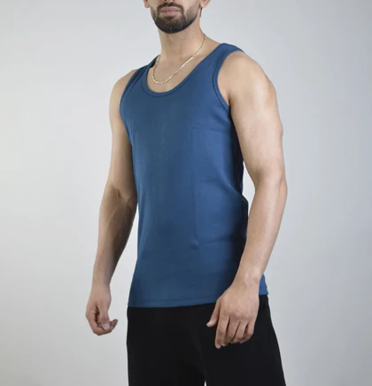 رکابی تنک تاپ کبریتی مردانه کچ مدل 4B0233 آبی نفتی