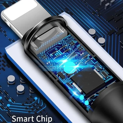 کابل شارژ لایتنینگ یوسامز مدل SJ220 U5 روکش بافته 1.2 متر