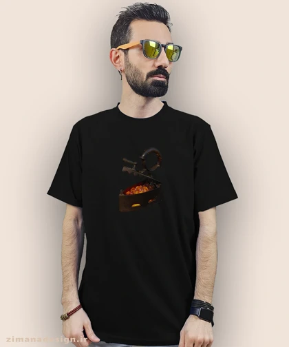 تیشرت مردانه و زنانه نوستالژی طرح اتو ذغالی