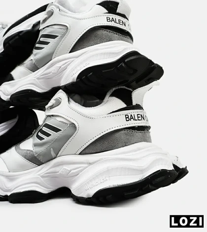 کفش کتانی مردانه و زنانه سفید طوسی مشکی BALENCIAGA