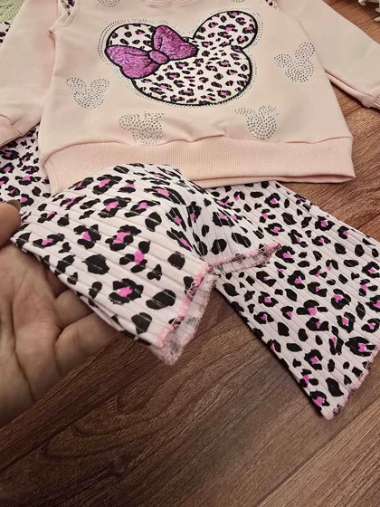 بلوز با شلوار دمپا پلنگی