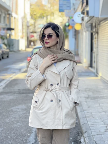 بارانی کوتاه آستر دار 3345