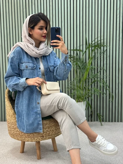 مانتو جین ساتین