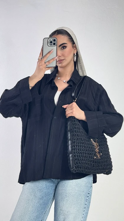 شومیز پارچه راهدار  کد 500605