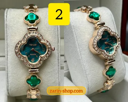 ساعت زنانه مجلسی نگین رنگی