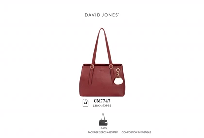 کیف دستی زنانه چرم مصنوعی دسته دار دیوید جونز DAVIDJONES