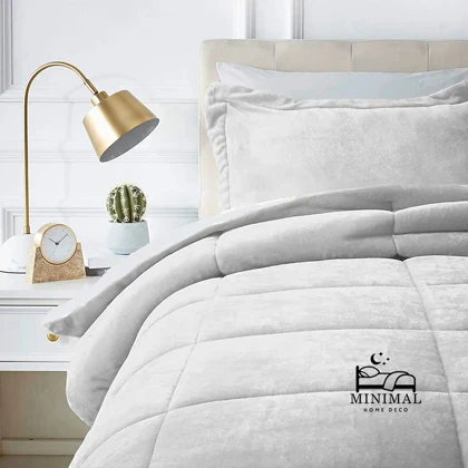 روتختی مینیمال کتان مخمل طرح مربع