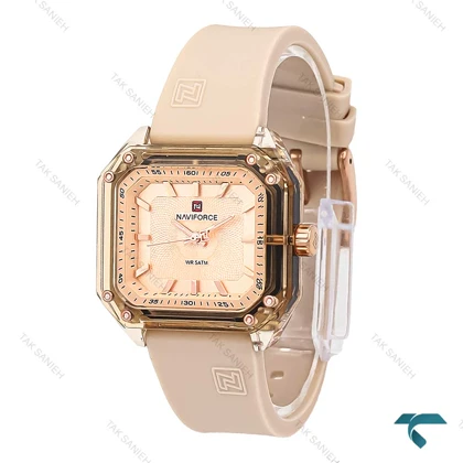ساعت نیوی فورس NF7106 زنانه کرم NaviForce-6957-L
