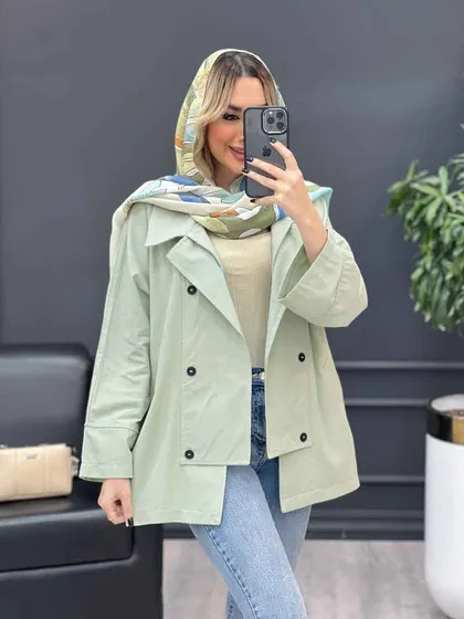 مانتو لینن شش دکمه