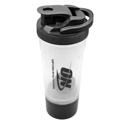 شیکر دوتیکه بدنسازی اوپتیموم نوتریشن مدل شفاف Genach ظرفیت 0.65 لیتر