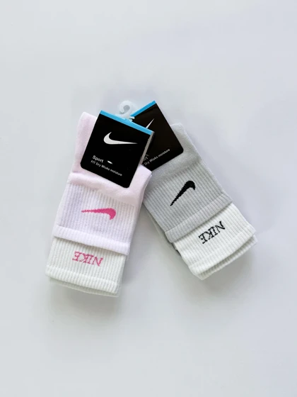 جوراب ساق‌دار زنانه نخ پنبه دو کش نایکی Nike