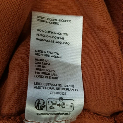 هودی قواره باکسی دورس پنج نخ از standard cloth کد 225
