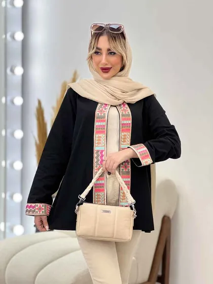 مانتو جلو باز خرجه کار هندی
