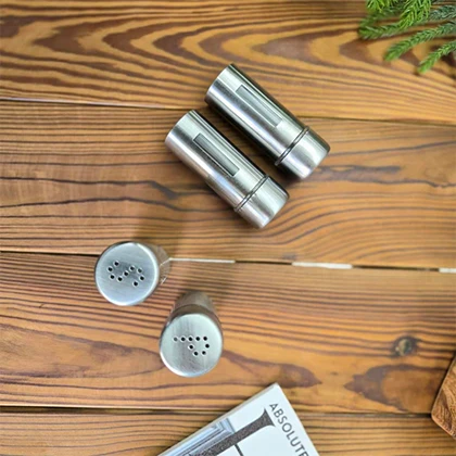 نمک پاش و فلفل پاش استیل پنجره دار