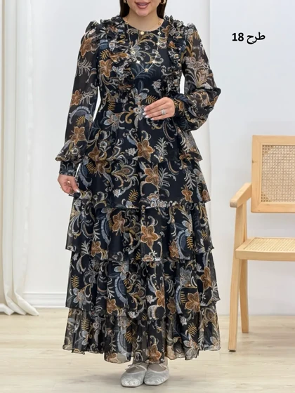 4241-پیراهن طبقه‌ای رز