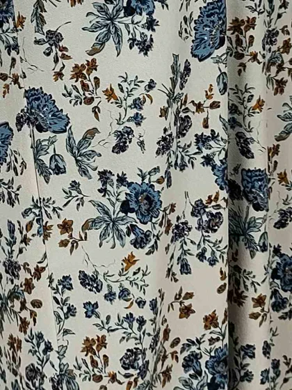 سارافون بارداری گل‌دار پارچه کرپ آستین حلقه‌ای زنانه کد 2018