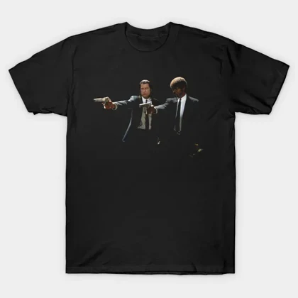 تیشرت کلاسیک داستان عامه پسند | تیشرت Pulp Fiction طرح Vincent Vega And Jules Winnfield کد 111800