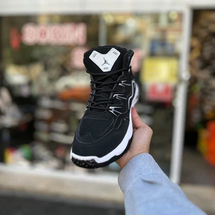 کتانی جردن ساق‌دار مشکی بزرگپا کد 6010