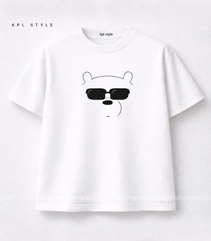 تیشرت باکسی یونیسکس طرح Bear کد 1350
